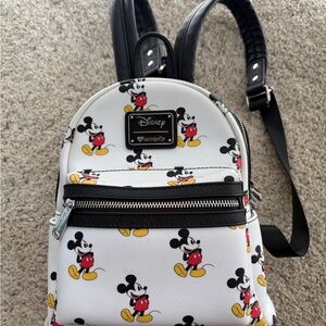 Loungefly Disney Mickey Mouse White and Black Backpack